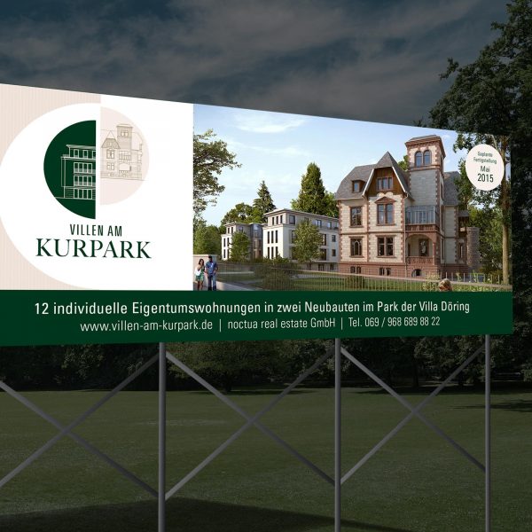 Villen am Kurpark • Werbeschilder • Noctua Real Estate GmbH