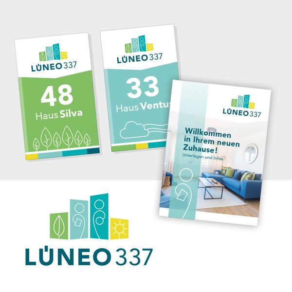 TAG EINS Immobilienwerbung Projektdesign für LÜNEO Wohnquartier